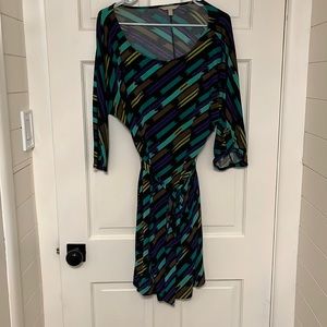 Banana Republic XL Tie Waist Dress 3/4 Sleeve